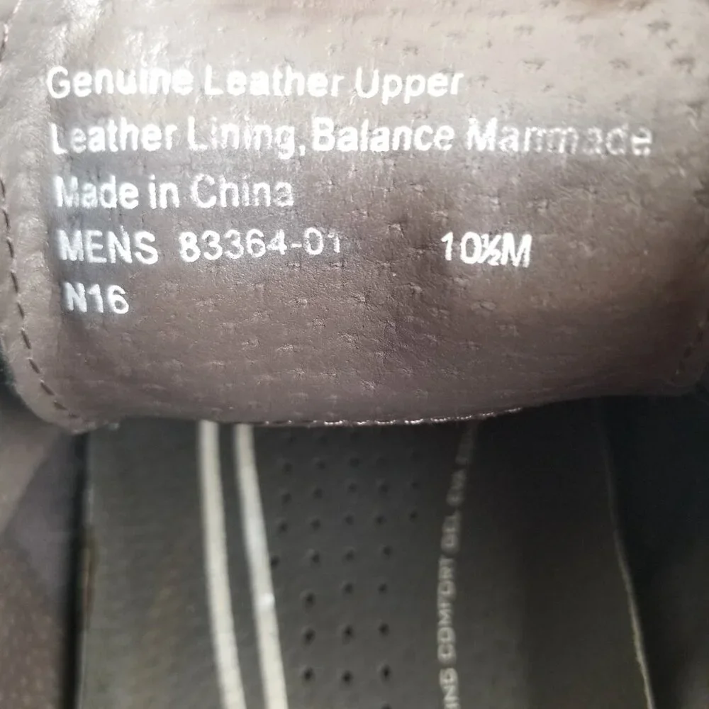 Nunn Bush Black Leather Derby 105 Medium ComfortGel Professional